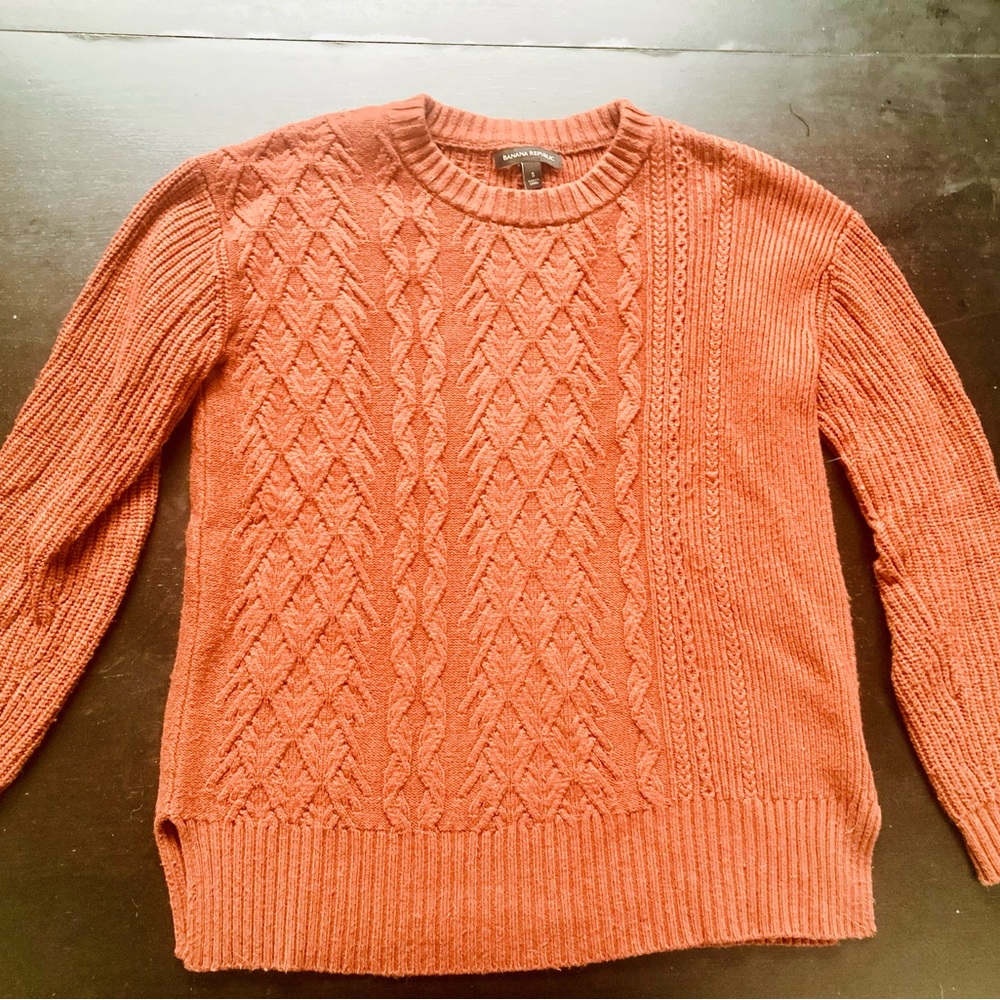 Banana Republic Women’s Cable Knit Sweater - Rust